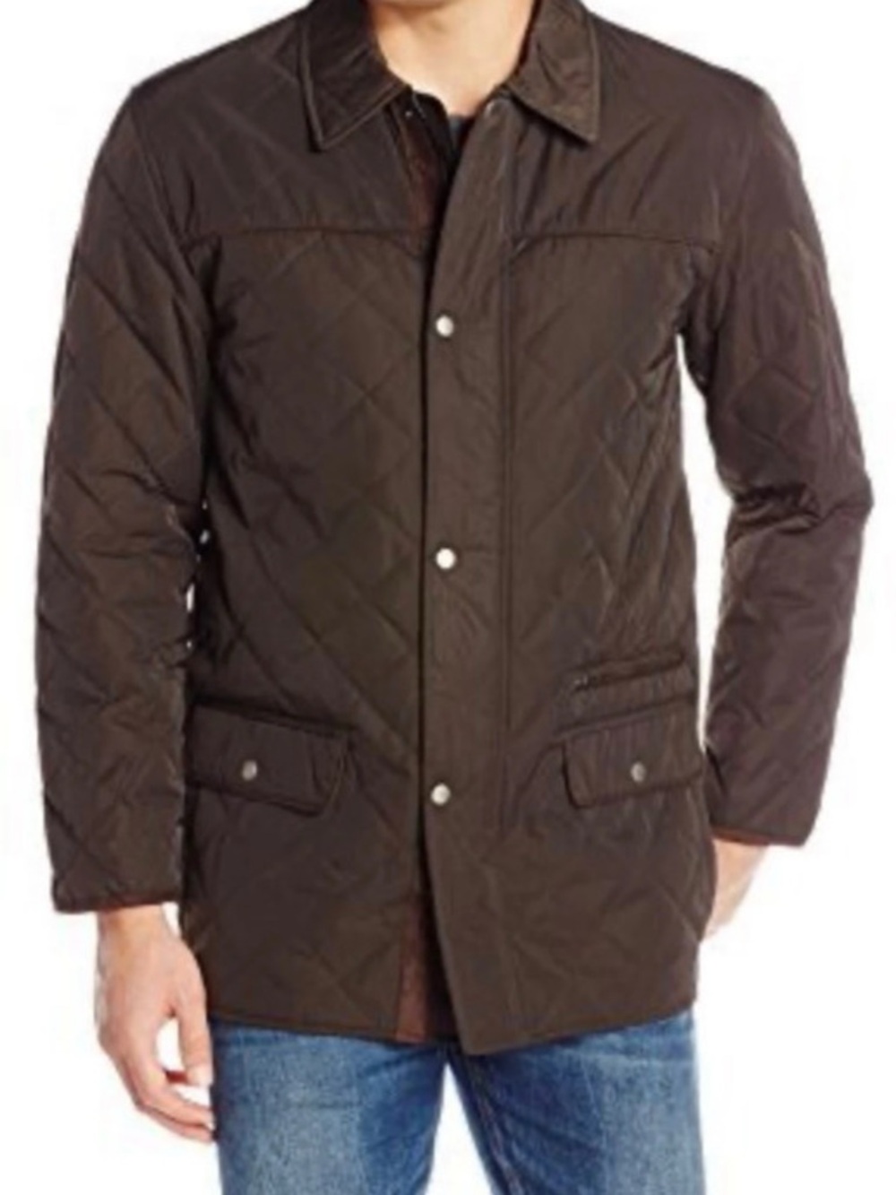 Alex Cannon Men’s Brown Quilted Barn Jacket